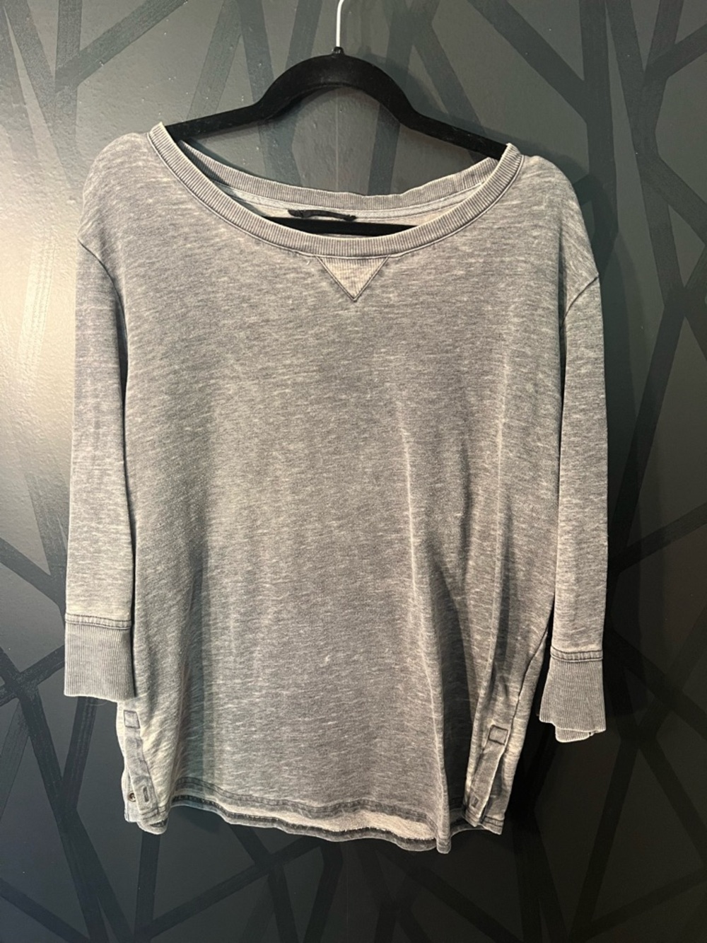 Washed Gray Women’s Pullover Top